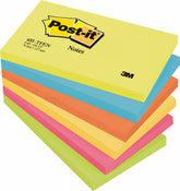 POST-IT NOTES NEON 76X127MM 6ASS FARVER 6BLK/PAK