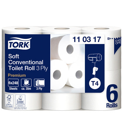TORK TOILETPAPIR T4 PREMIUM 3L SOFT 42RULLER